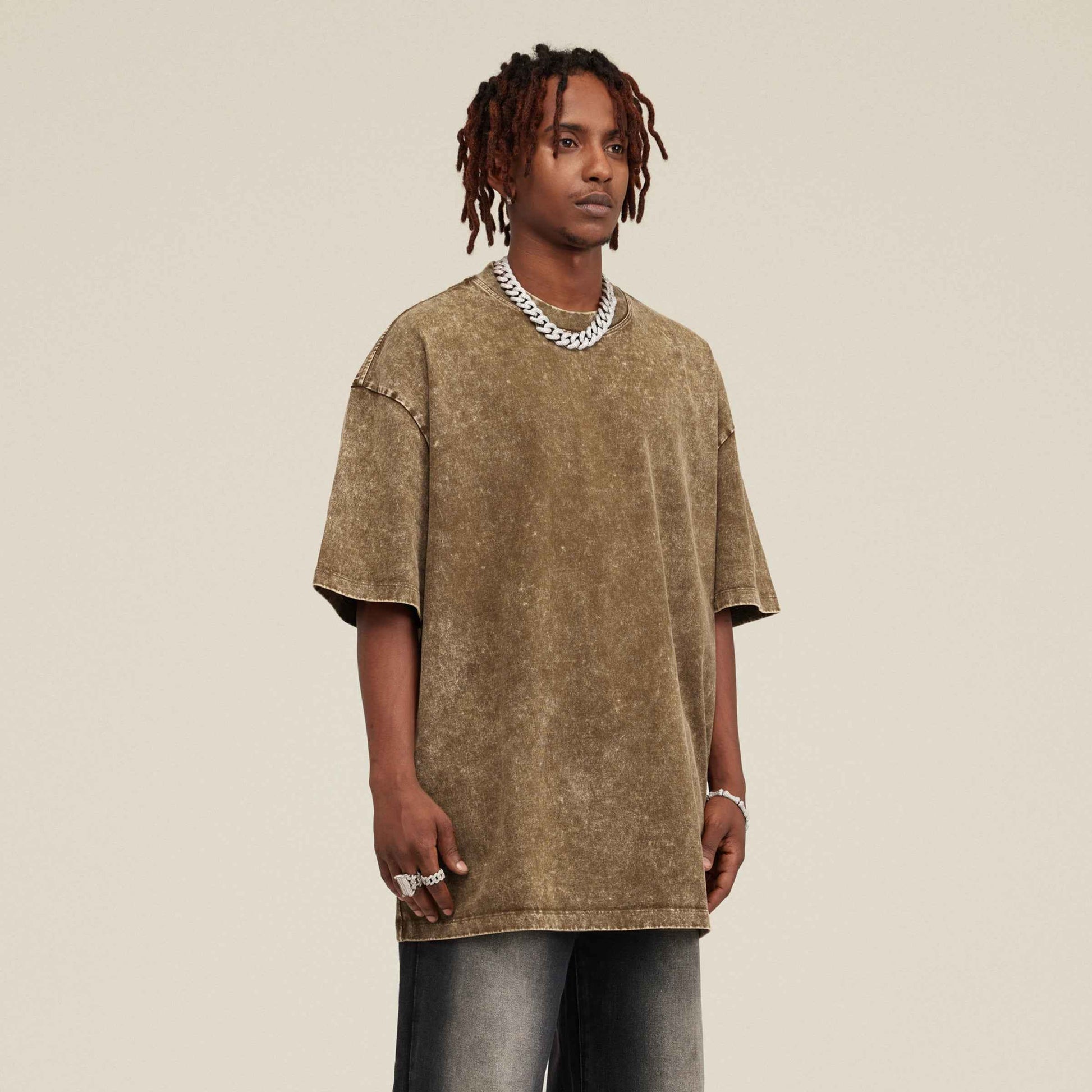 Rock Star Keep On Rock Unisex Oversized Snow Wash T-shirt