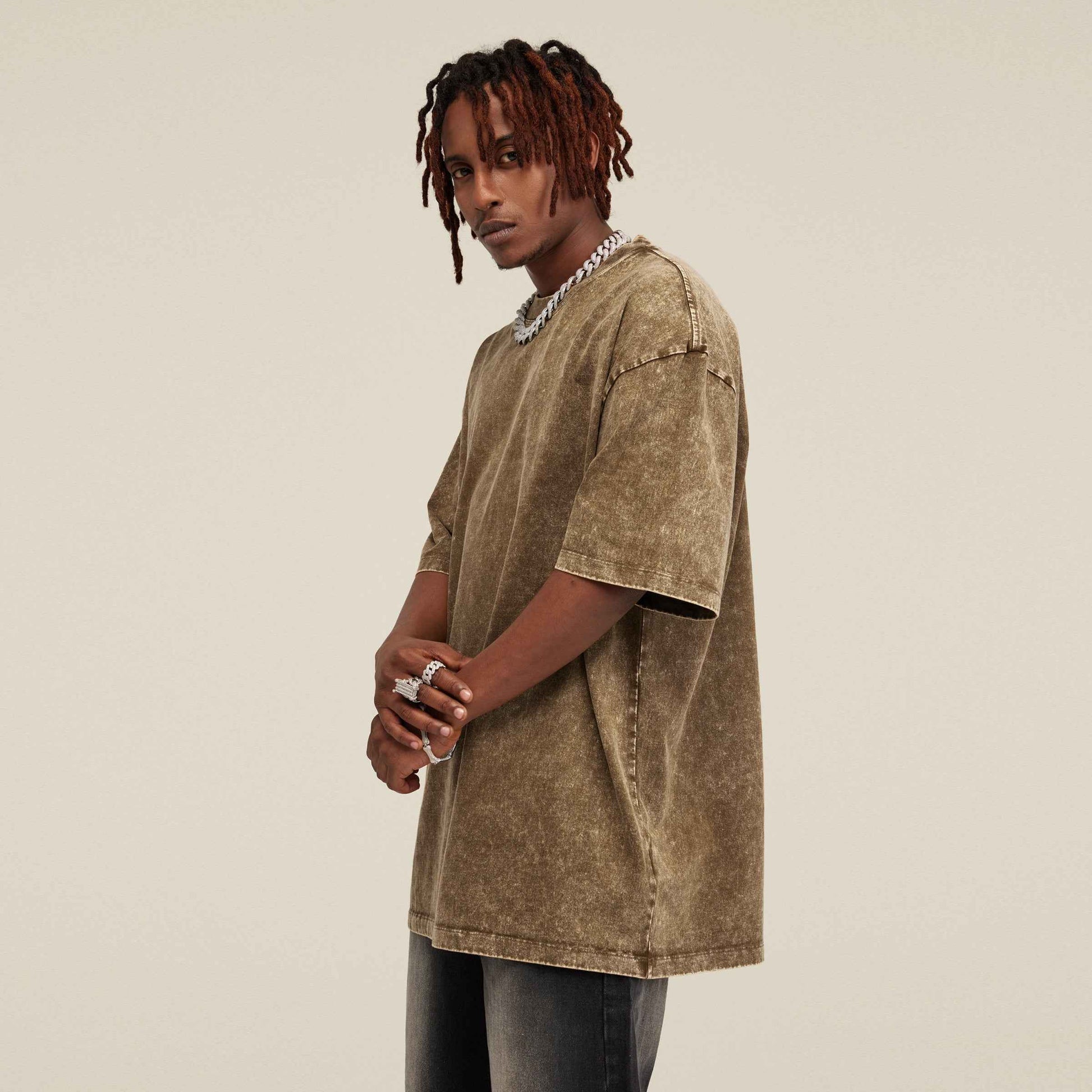 Rock Star Keep On Rock Unisex Oversized Snow Wash T-shirt