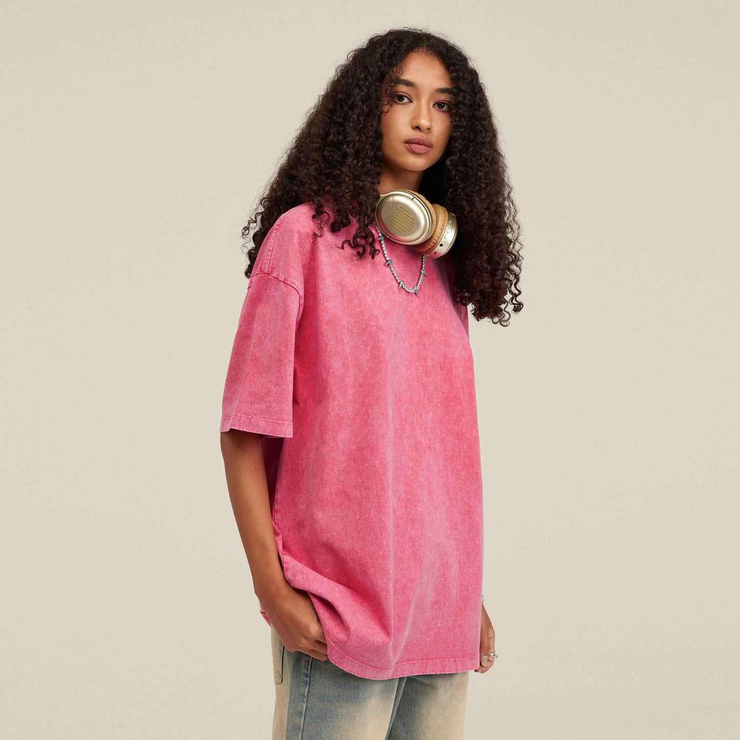 Ganesha Unisex Oversized Snow Wash T-Shirt Trendy Holiday Gift