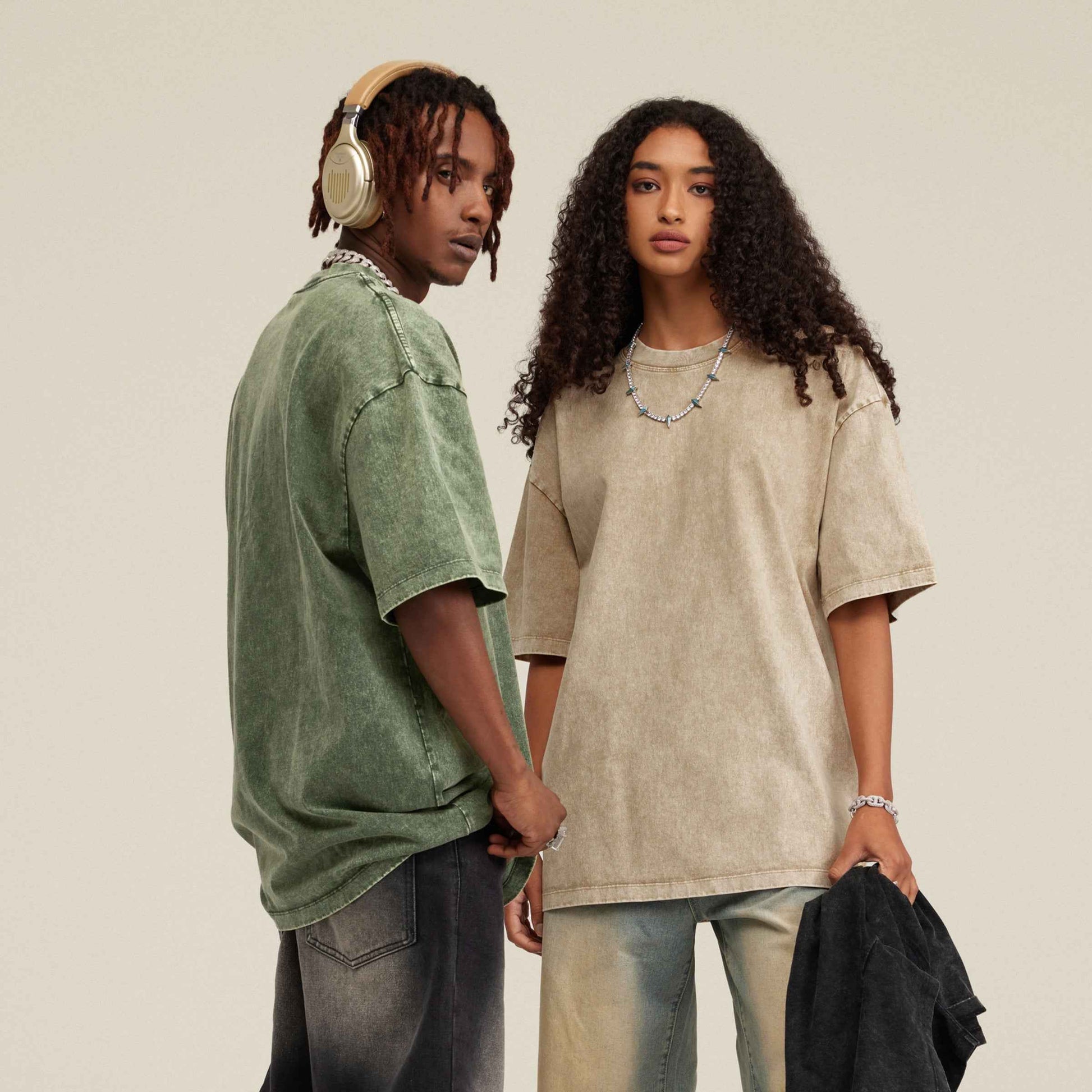 Rock Star Keep On Rock Unisex Oversized Snow Wash T-shirt