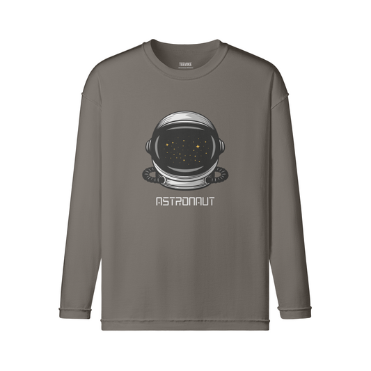 Unisex Oversize Long Sleeve T-Shirt Trendy Gift Holidays Astronauts