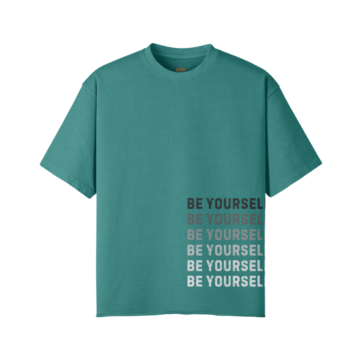 Unisex Faded Raw Hem Short Sleeves T-shirt