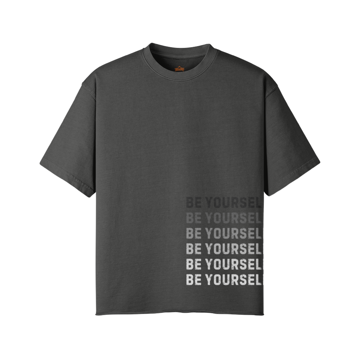 Unisex Faded Raw Hem Short Sleeves T-shirt