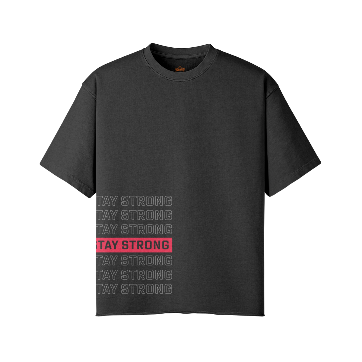 Unisex Faded Raw Hem T-shirt Stay Strong