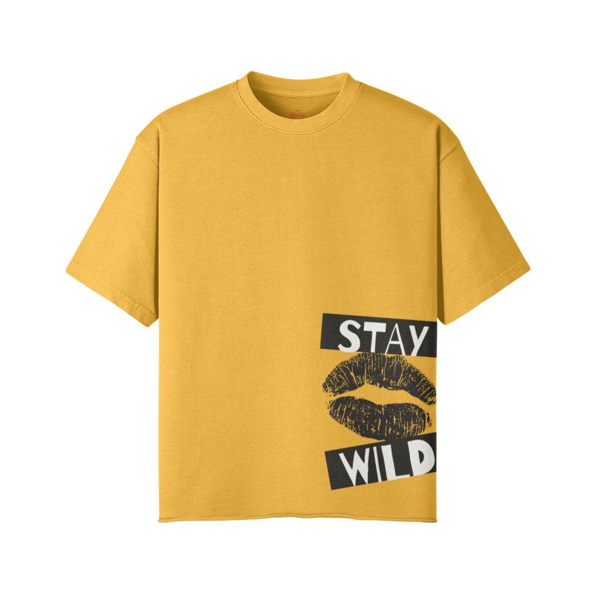Women's Faded Raw Hem T-shirt Stay Wild