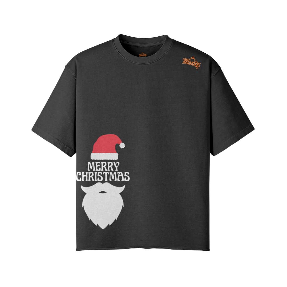 Men's Faded Raw Hem T-shirt Merry Christmas