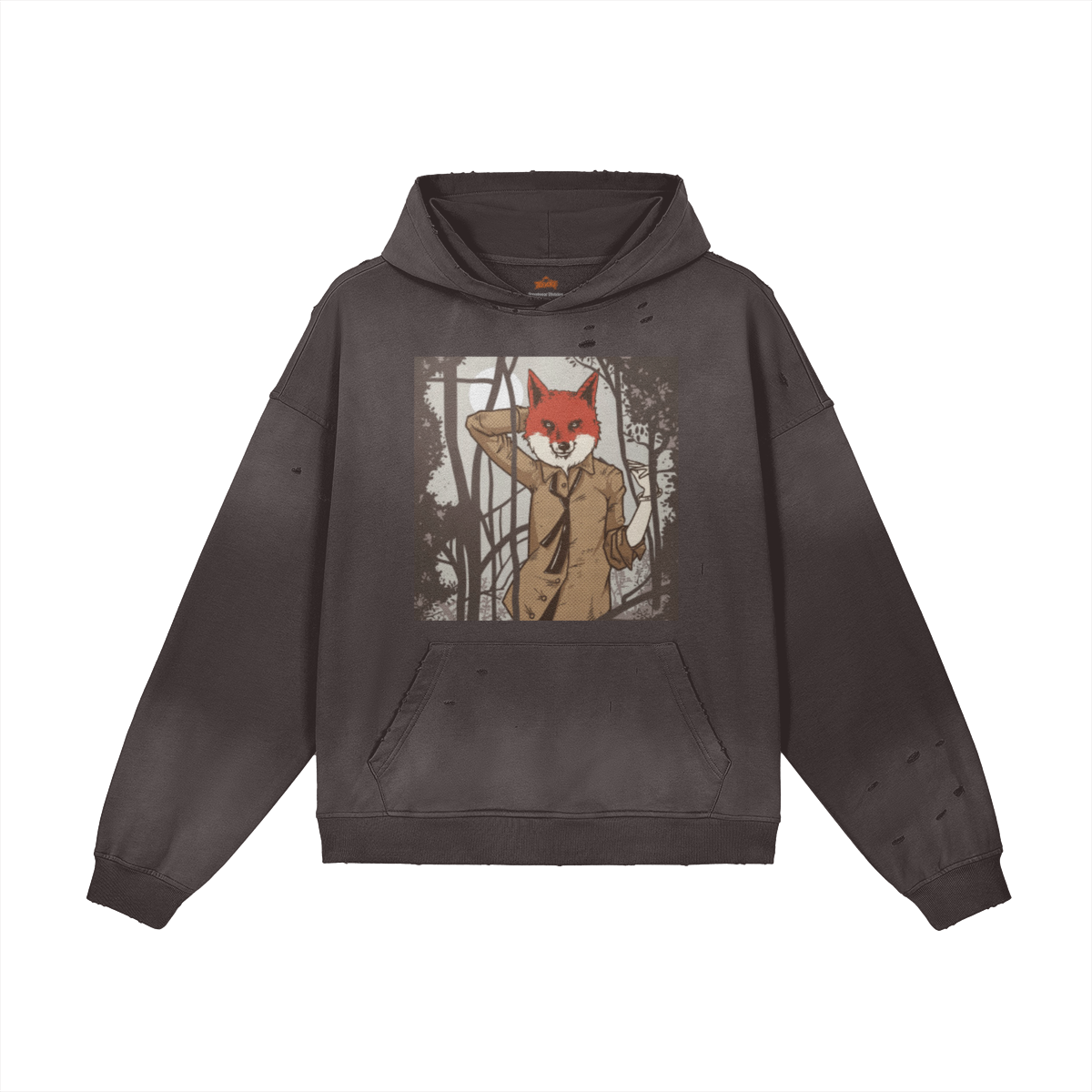 Men's Sun Faded Distressed Hoodie