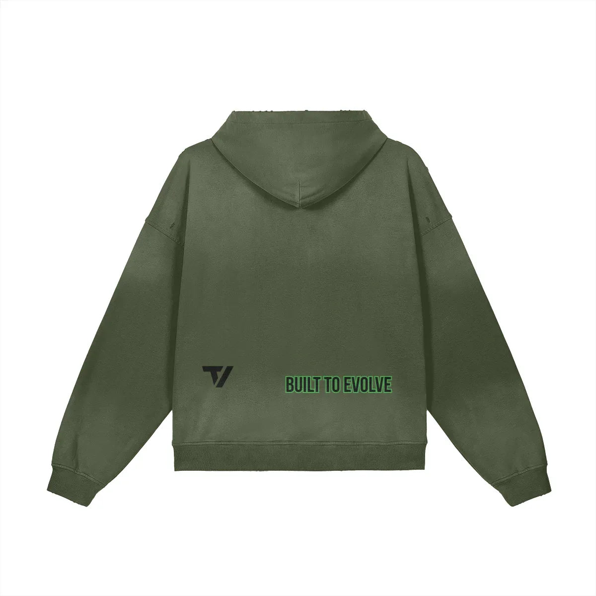 Men's Oversized Sun Faded Hoodie - Distressed Vintage Zip-Up - TeeVoke