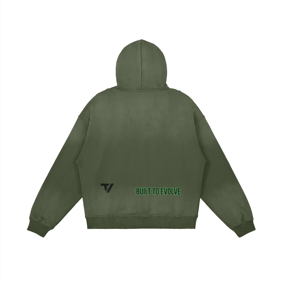 Men's Oversized Sun Faded Hoodie - Distressed Vintage Zip-Up - TeeVoke