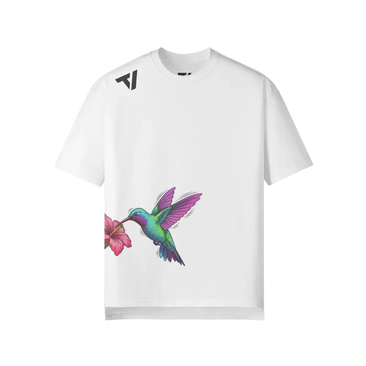 Women's Drop Shoulder Tee - Oversized High-Low Hem Cotton Shirt - TeeVoke