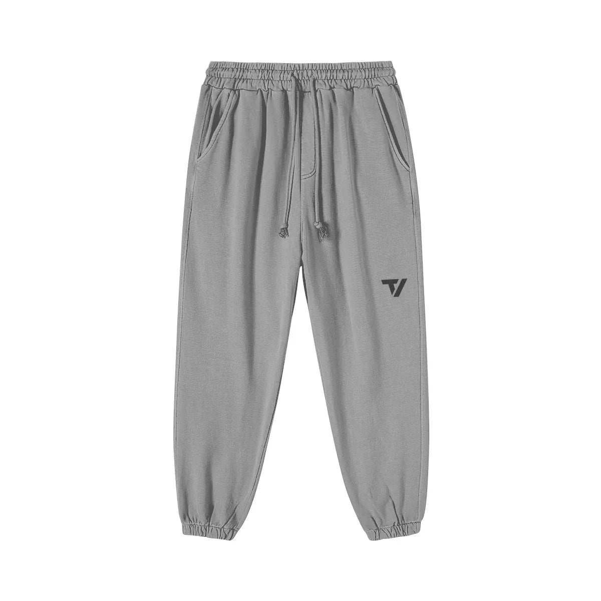 Men's Super Heavyweight Washed Baggy Sweatpants - Vintage Cotton Pants - TeeVoke